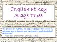 English at Key Stage Three PowerPoint PPT Presentation