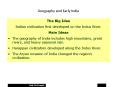 Geography and Early India PowerPoint PPT Presentation