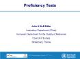 Proficiency Tests PowerPoint PPT Presentation