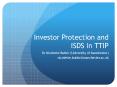 Investor Protection and ISDS in TTIP PowerPoint PPT Presentation