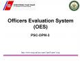 Officers Evaluation System (OES) PowerPoint PPT Presentation