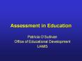 Assessment in Education PowerPoint PPT Presentation