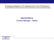 Emerging Adoption of E-Assessment in the Professions