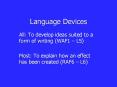 Language Devices PowerPoint PPT Presentation