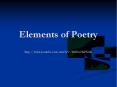 Elements of Poetry PowerPoint PPT Presentation