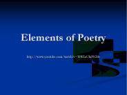 Elements of Poetry