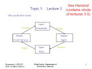 Topic 1:  Lecture 3