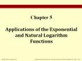 Chapter 5 Applications of the Exponential and Natural Logarithm Functions PowerPoint PPT Presentation
