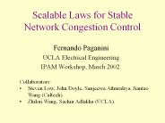 Scalable Laws for Stable Network Congestion Control