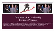 Contents of a Leadership Training Program