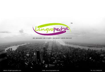 Lingvopedia Corporate Presentation