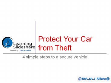 Protect Your Car from Theft