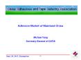 Adhesive Market of Mainland China PowerPoint PPT Presentation