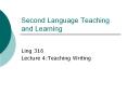 Second Language Teaching and Learning PowerPoint PPT Presentation