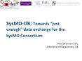 SysMO-DB: Towards  PowerPoint PPT Presentation