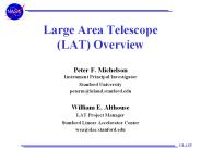 Large Area Telescope (LAT) Overview