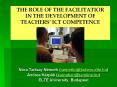 THE ROLE OF THE FACILITATIOR IN THE DEVELOPMENT OF TEACHERS PowerPoint PPT Presentation