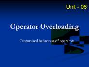 Operator Overloading