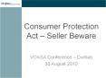Consumer Protection Act  PowerPoint PPT Presentation