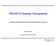 SIB-429 D: Strategic Management