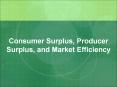 Consumer Surplus, Producer Surplus, and Market Efficiency PowerPoint PPT Presentation