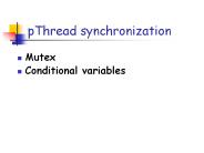 pThread synchronization PowerPoint PPT Presentation