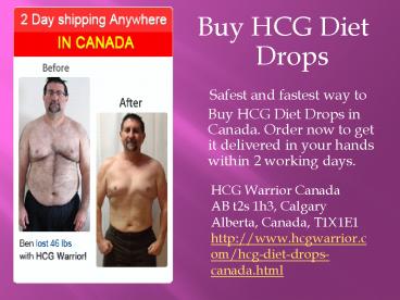 Buy Online HCG in Canada