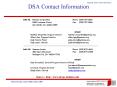 DSA Contact Information PowerPoint PPT Presentation