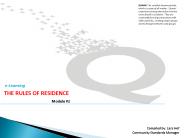 THE RULES OF RESIDENCE