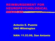 REIMBURSEMENT FOR NEUROPSYCHOLOGICAL SERVICES