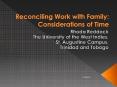 Reconciling Work with Family: Considerations of Time PowerPoint PPT Presentation