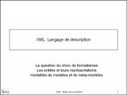 XML, Langage de description