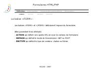 Formulaires HTML/PHP
