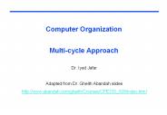 Computer Organization  Multi-cycle Approach