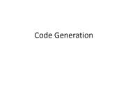 Code Generation