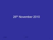 26th November 2010