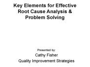 Key Elements for Effective Root Cause Analysis