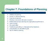 Chapter 7: Foundations of Planning