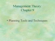 Management Theory: Chapter 9