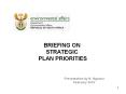 BRIEFING ON STRATEGIC PLAN PRIORITIES PowerPoint PPT Presentation