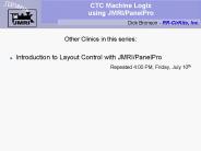 CTC Machine Logix using JMRI/PanelPro