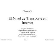 Tema 5 El Nivel de Transporte en Internet