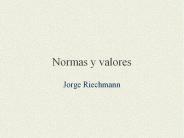 Normas y valores