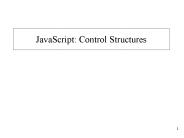 JavaScript Control Structures