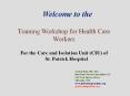 Training Workshop for Health Care Workers PowerPoint PPT Presentation