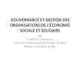 GOUVERNANCE ET GESTION DES ORGANISATIONS DE L PowerPoint PPT Presentation