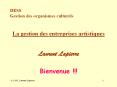 La gestion des entreprises artistiques PowerPoint PPT Presentation