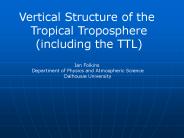 Transport and Chemistry in the TTL