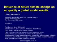 Influence of future climate change on air quality 
