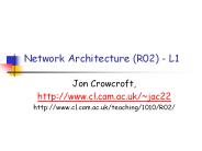 Network Architecture (R02) - L1